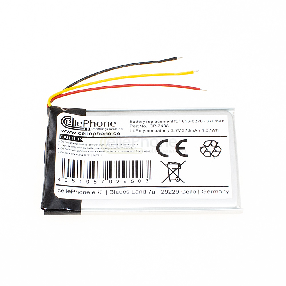 [3488] Accu Li-Polymer voor Apple iPod Nano 2 (2e generatie) (vervangt 616-0270)