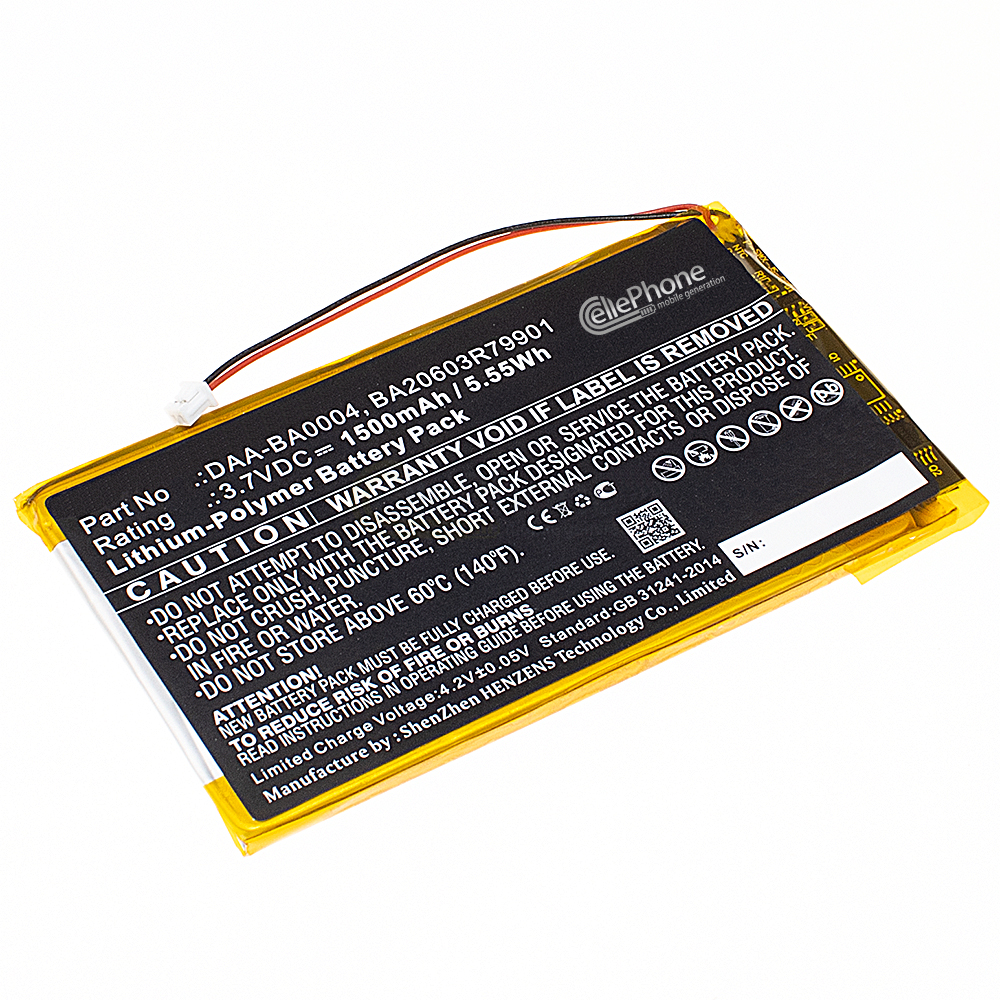 Battery Li-Polymer for Creative Jukebox Zen Touch (20GB / 40GB) (replaced DAA-BA0004)