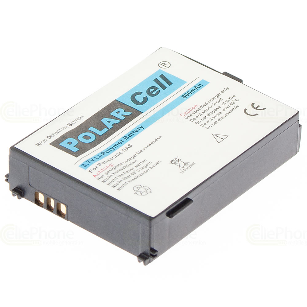 [289] PolarCell Akku Li-Polymer für Panasonic SA6 SA7 MX6 MX7