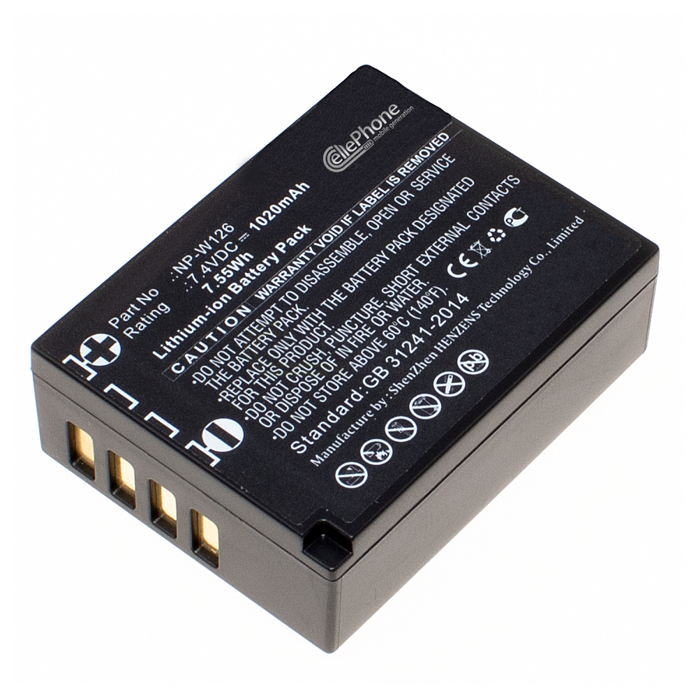 [3534] Battery Li-Ion compatible with Fujifilm NP-W126 W126S