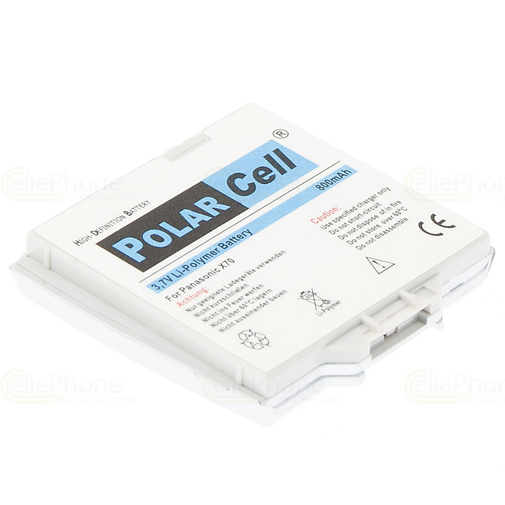 [292] PolarCell Akku Li-Polymer für Panasonic X11 X70 X88 P341i - silber (ersetzt EB-BSX70)