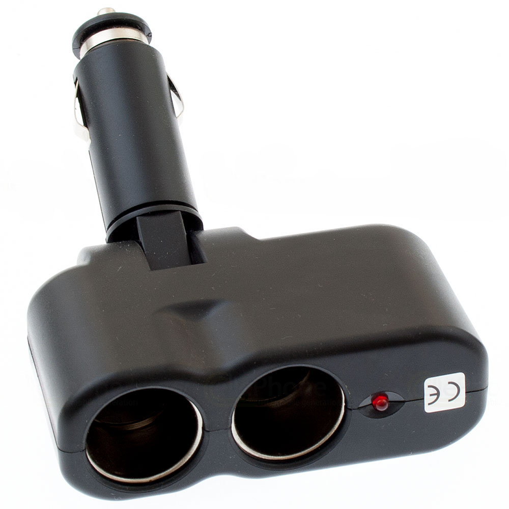 [3593] Vehicle adapter, two connections + USB