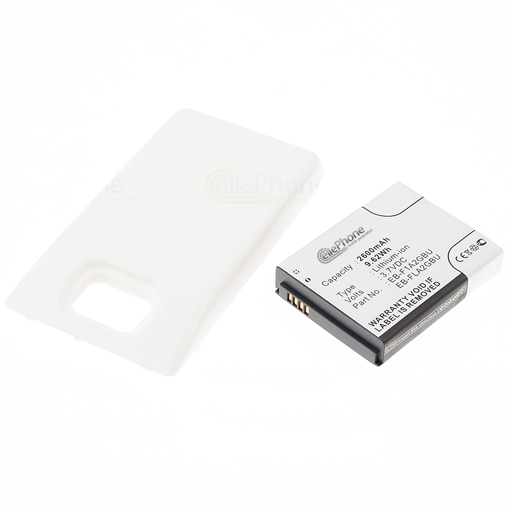 [3596] Batería Li-Ion para Samsung Galaxy S2 (GT-I9100) - white (reemplazado EB-F1A2G) - 2600mAh (FAT)