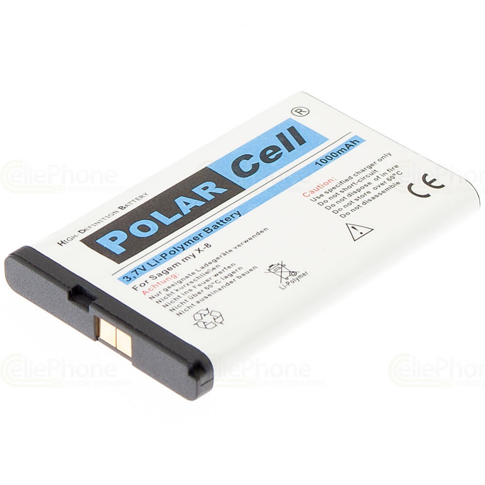 [316] PolarCell Accu Li-Polymer voor Sagem myX-8 (vervangt XX-8944)