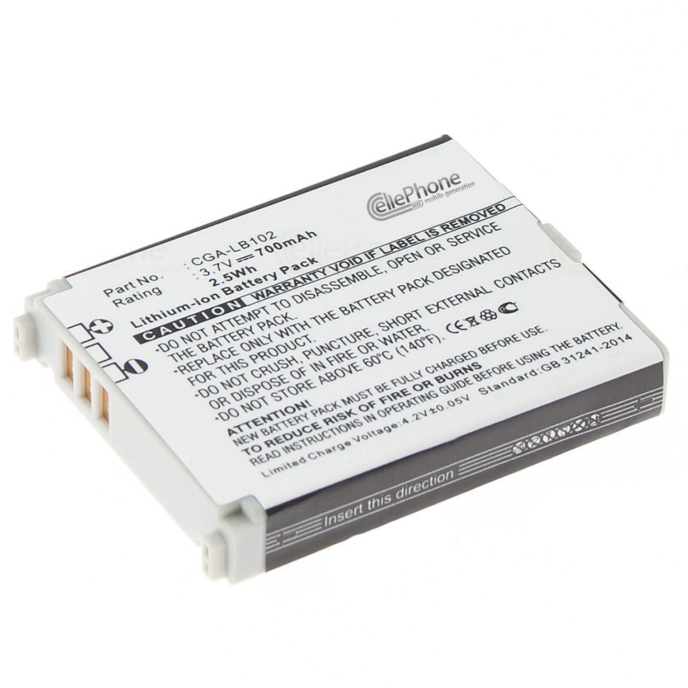 Accu Li-Ion voor Panasonic KX-TU301 KX-TU311 KX-TU321 KX-TU325 KX-TW221 (vervangt CGA-LB102)