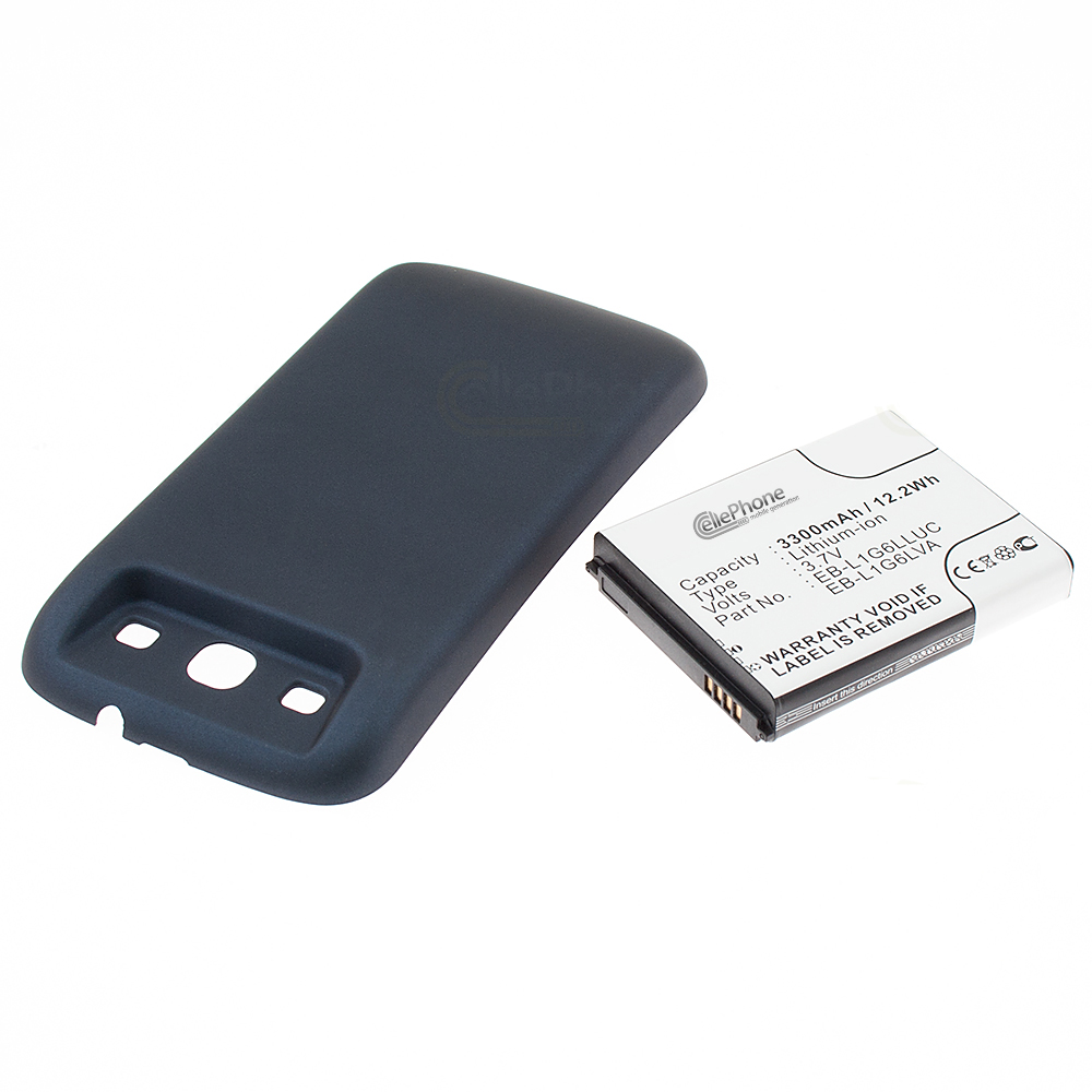 [3747] Batterie Li-Ion pour Samsung Galaxy S3 (GT-I9300) - noir (remplace EB-K1G6UBUGSTD) - 3300mAh (FAT)