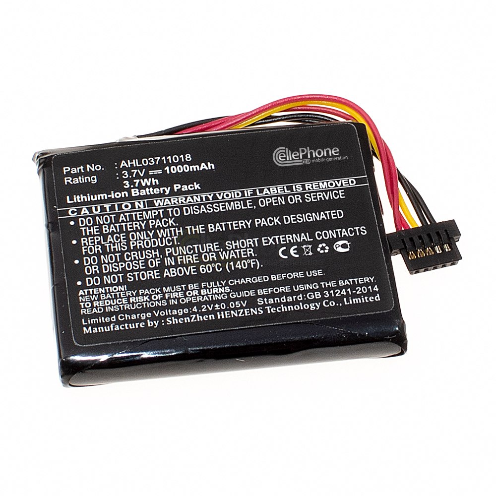 [3755] Akku Li-Ion für TomTom Go Live 2050 1000 1005 - Go 2405M 2405T (ersetzt AHL03711018)