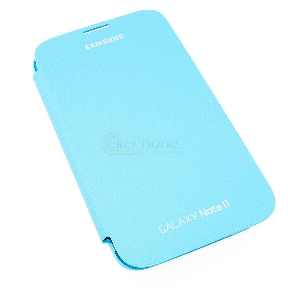 [3897] custodia originale Flip Samsung Galaxy Note 2 (GT-N7100) (EFC-1J9FBEGSTD) - azzurro chiaro
