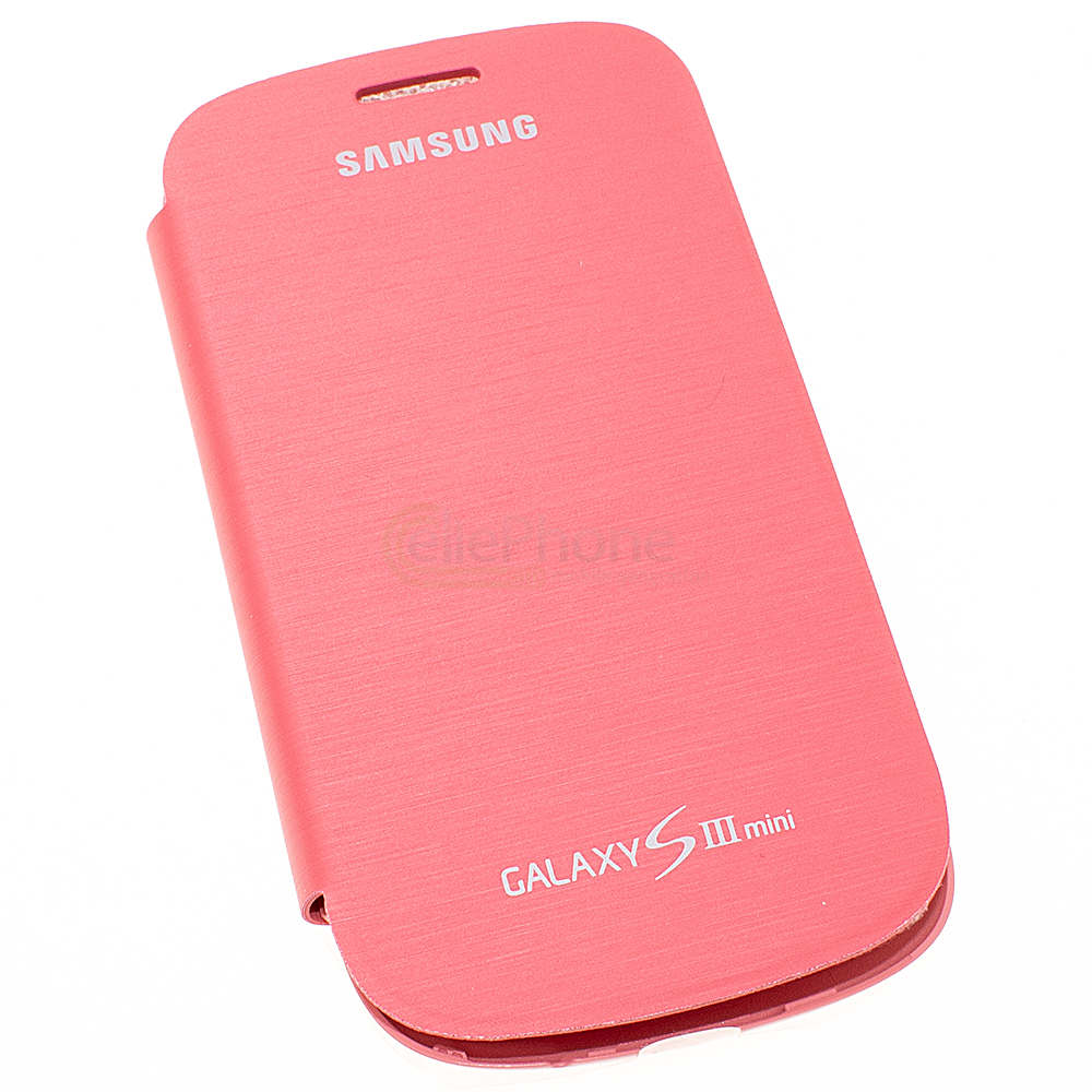 [3934] Original Samsung Galaxy S3 mini (GT-I8190) Flip-Tasche (EFC-1M7FPEGSTD) - pink