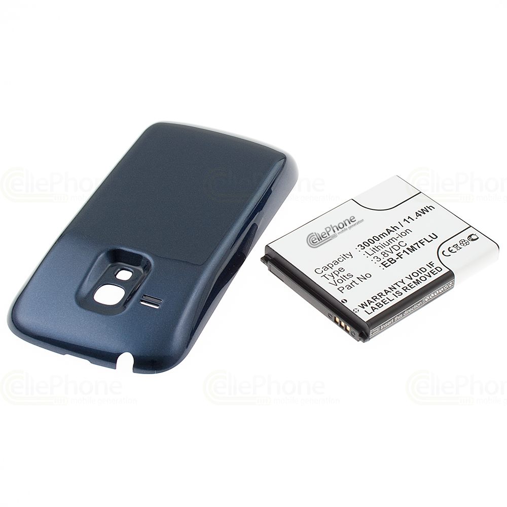 Akku Li-Ion für Samsung Galaxy S3 mini (GT-I8190) - schwarz (ersetzt EB-FIM7FLU) - 3000mAh (FAT)