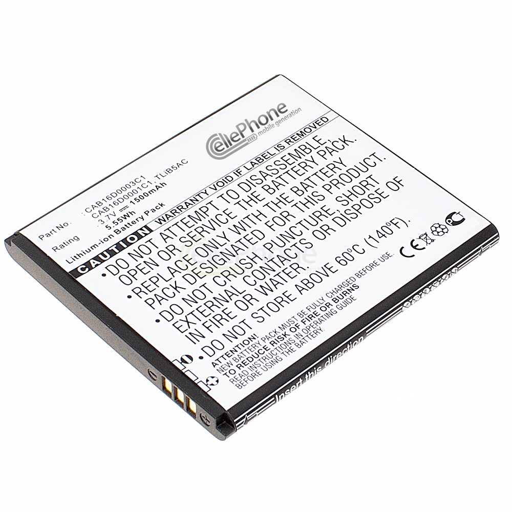 [3998] Battery Li-Ion for Alcatel Alcatel AK47 / OT-986 (replaced CAB16D0001C1)