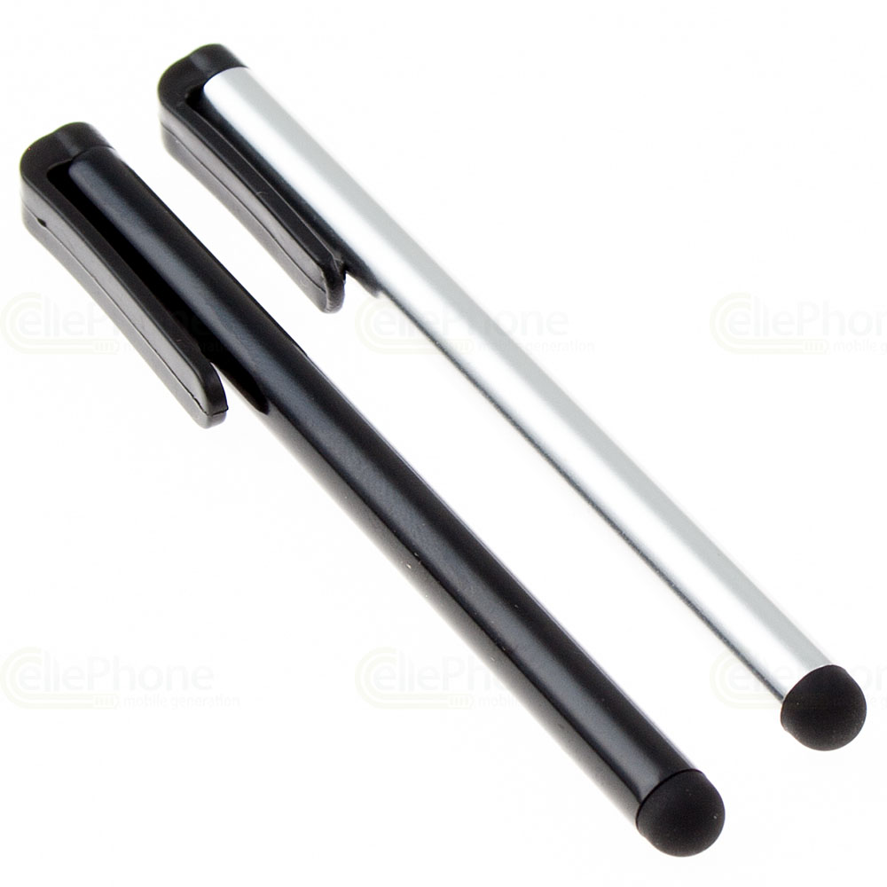 [4097] Replacement stylus for Apple iPhone 5 / iPad 4 / iPod Touch - 2er-Set with Plastik-Clip
