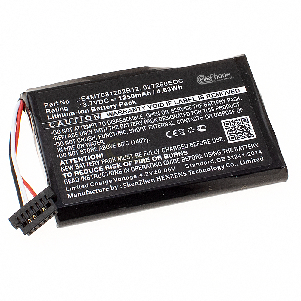 [4316] Battery Li-Ion for Mitac Mio C210 C220 C220s C230 C250 (replaced 027260EOC / E4MT081202B12)