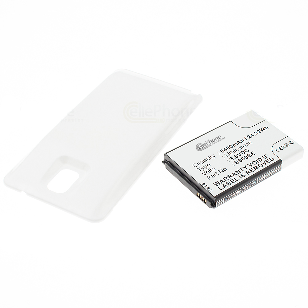 Akku Li-Ion für Samsung Galaxy Note 3 (N9000 / N9005) - weiß (ersetzt EB-B800BEBECWW) - 6400mAh (FAT)