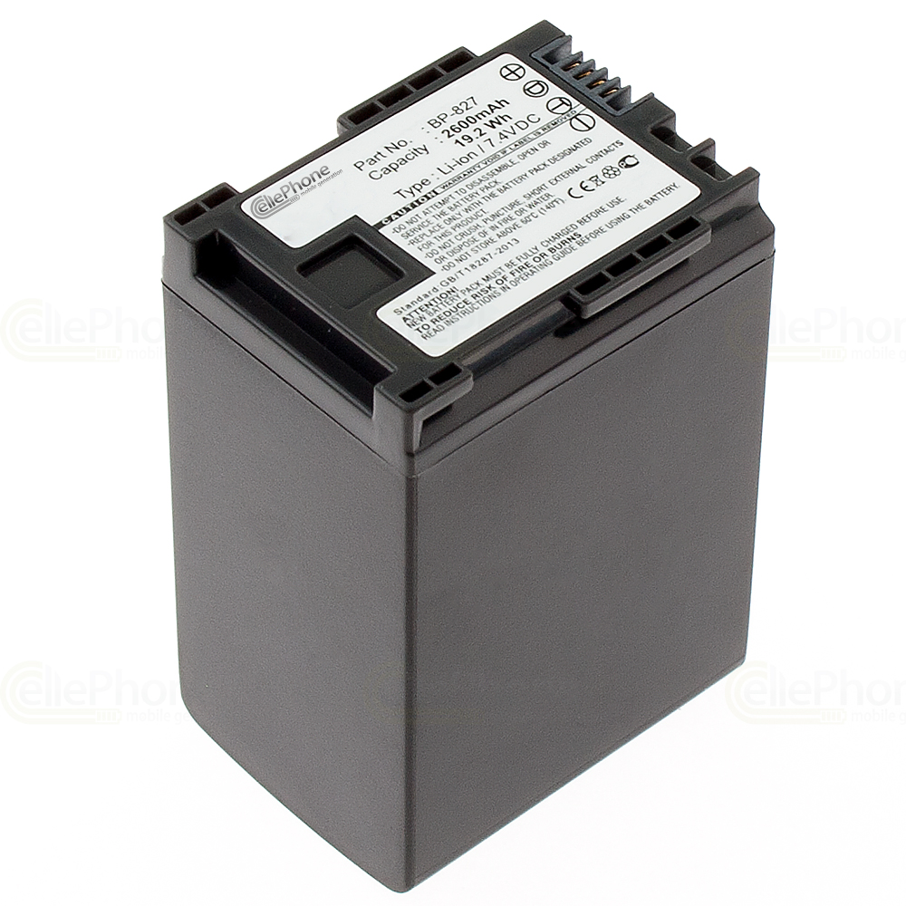 [4400] Akku Li-Ion kompatibel zu Canon BP-828 - 2600mAh / 7,4V