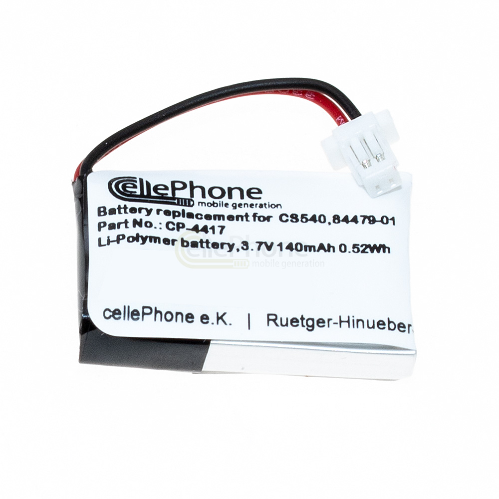 [4417] Akku Li-Polymer für Plantronics CS540 CS540A - Savi CS540 CS540A (ersetzt 86180-01 / 84479-01)