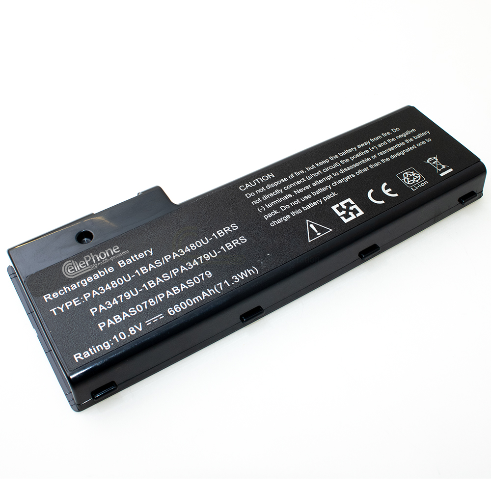 [4527] Battery Li-Ion compatible with Toshiba PA3480U-1BAS / PA3479U-1BRS - black - 6600 mAh