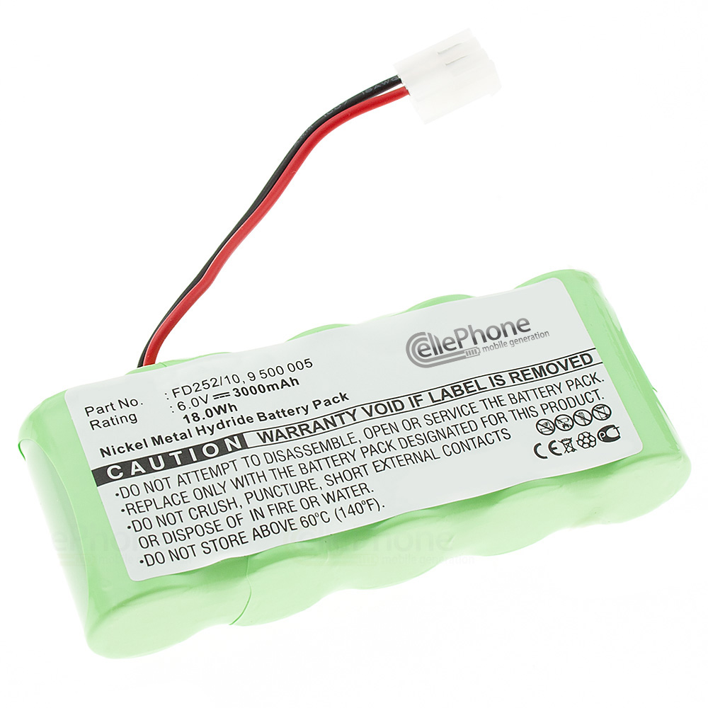 [4549] Akku Ni-MH für Somfy Easy-Lift D14 K8 K10 K12 - Roll-Lift K10 K12 - Rollfix D861E D870E D962E D963P FDD087 FDD087D (ersetzt FD252/10) - 3000mAh / 6V