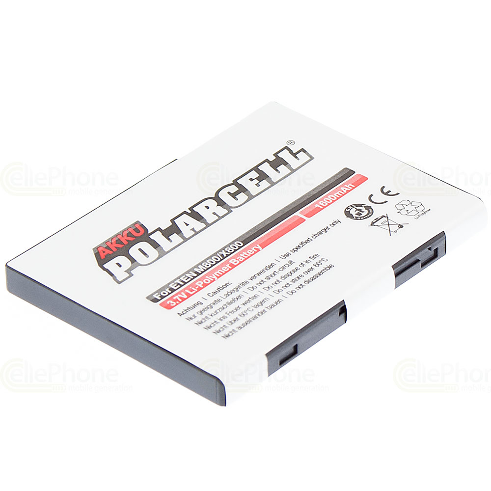 PolarCell Batterie Li-Polymer pour Acer Tempo M900 - E-TEN Glofiish M750 M800 M810 X800 (remplace E4ET011K1002)