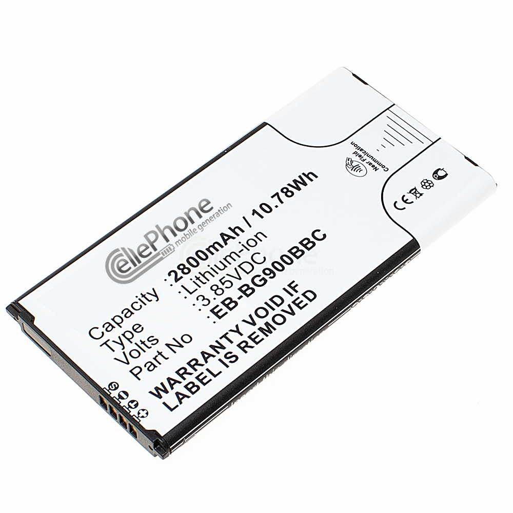 Batería Li-Ion para Samsung Galaxy S5 (GT-I9600 / SM-G900F) (reemplazado EB-BG900BBEGWW) - with NFC