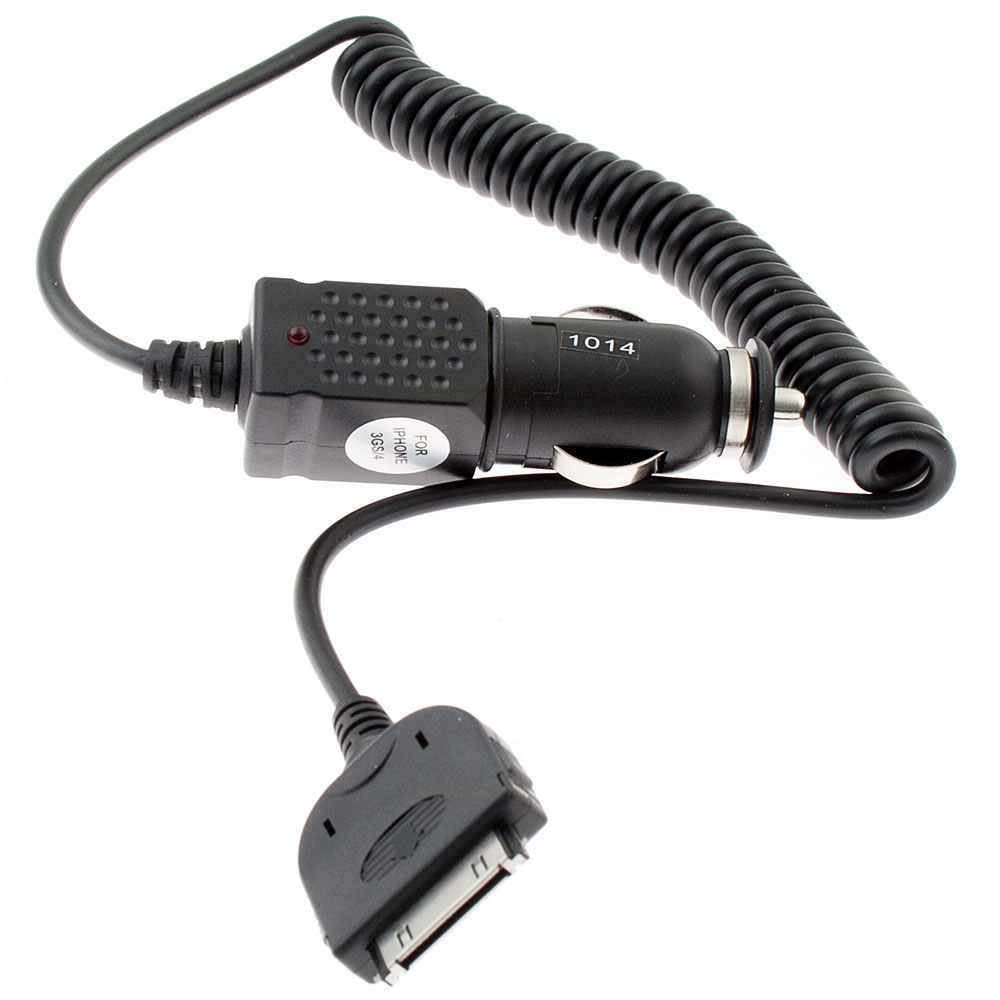 [772] cavo di ricarica per auto per Apple iPhone 3G / 3GS / 4 / 4S / iPod (nero)