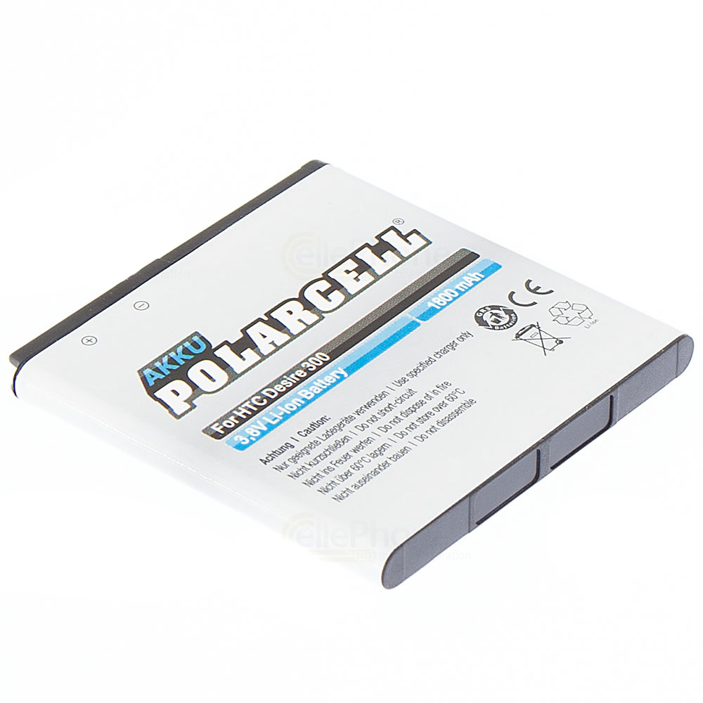 [4797] PolarCell Batterie Li-Ion pour HTC Desire 300 / 301 / 301e (remplace BP6A100)