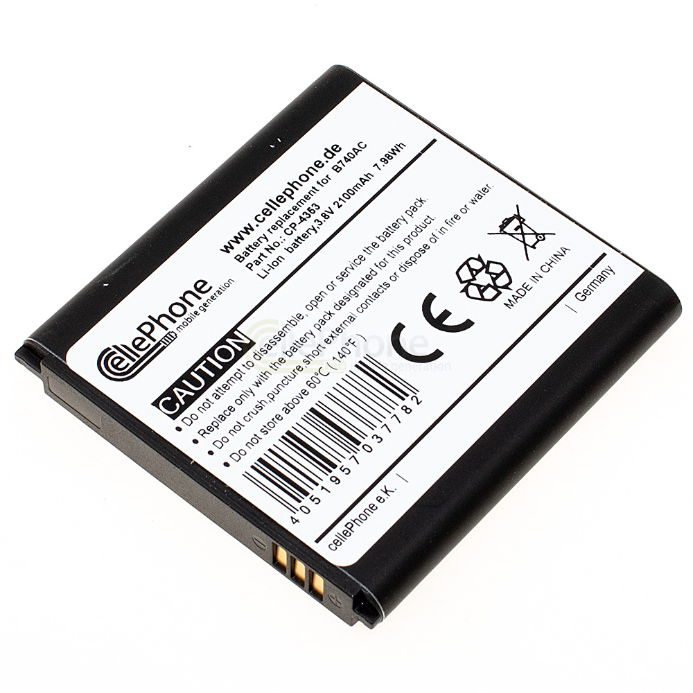 Akku Li-Ion für Samsung Galaxy S4 Zoom LTE (SM-C1010 / SM-C105) (ersetzt B740AE)