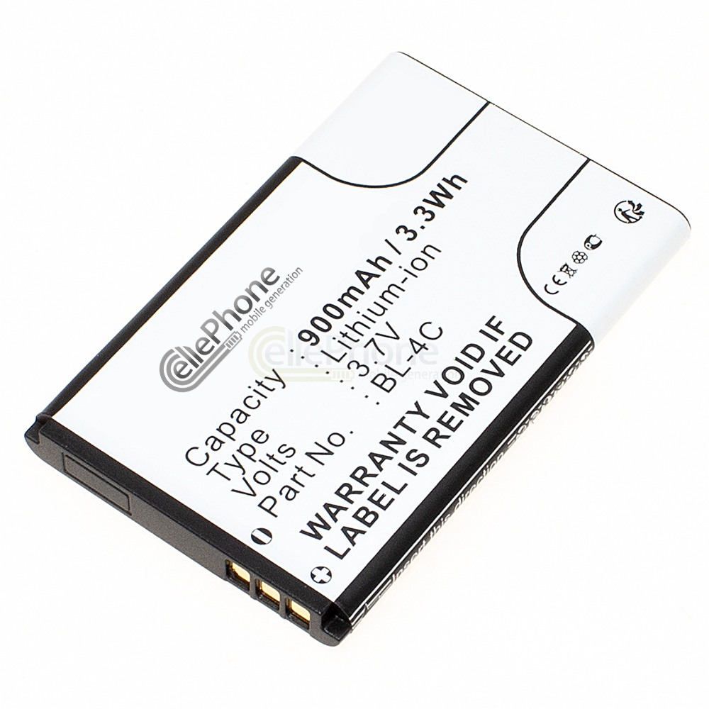 Akku Li-Ion für Nokia 6100 2650 2652 3500 5100 6101 6103 6125 6131 6136 6170 6260 6300 6300i (ersetzt BL-4C)