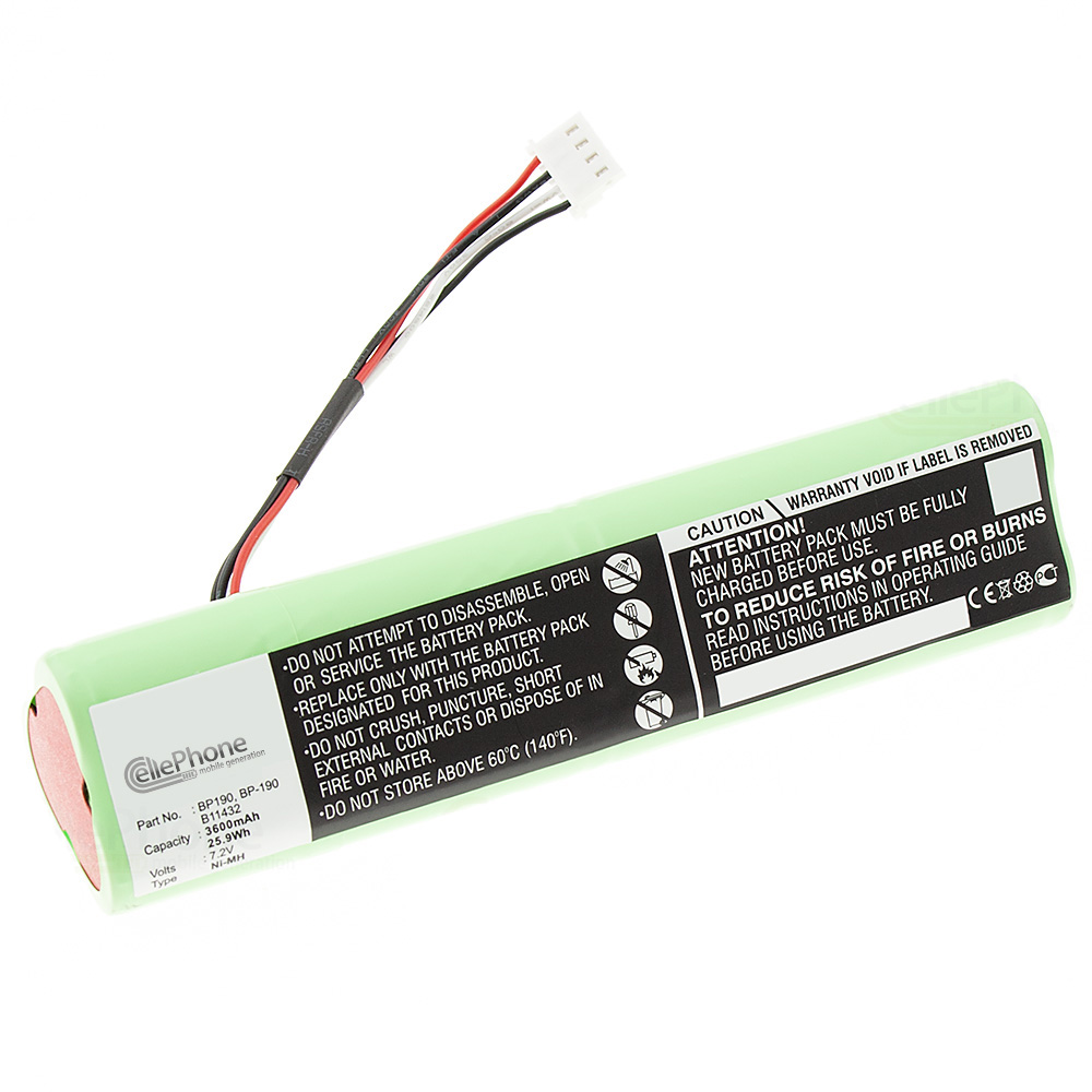 Akku Ni-MH für Fluke Scopemeter 192 192B 196 196B 196C 199 199B 199C - Analyzers 433 434 435 (ersetzt BP190) - 3600mAh / 7,2V