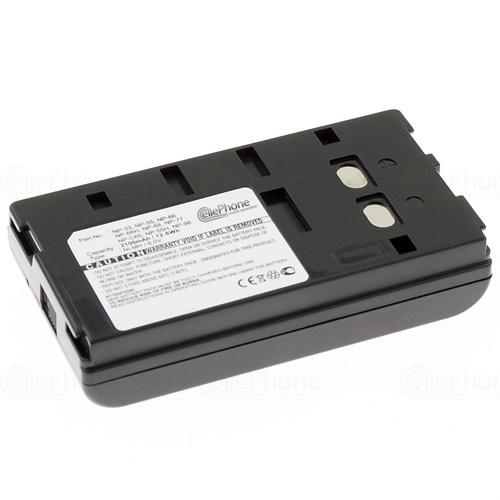 batteria Ni-MH compatibile con Sony NP-33 NP-55 NP-66 NP-68 NP-77 NP-78 NP-90 NP-98 NP-99 - 2100mAh / 6V
