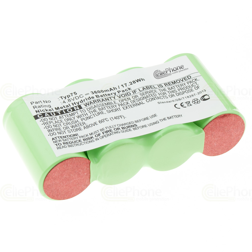 [4961] Batería Ni-MH para AEG AG64x Liliput Vacuum Cleaner (reemplazado Type 75) - 3600mAh / 4,8V