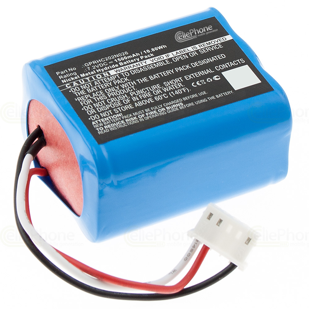 [4969] Batterie Ni-MH pour iRobot Braava 380 / 380T (remplace GPRHC202N026) - 1500mAh / 7,2V