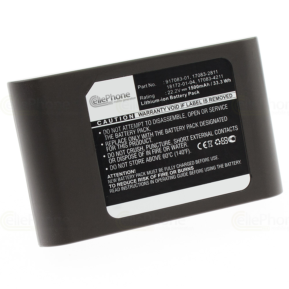 [4985] Akku Li-Ion für Dyson DC31 Animal / DC34 / DC35 Exclusive / DC44 Animal (ersetzt 17083-2811) - 1500mAh / 22,2V