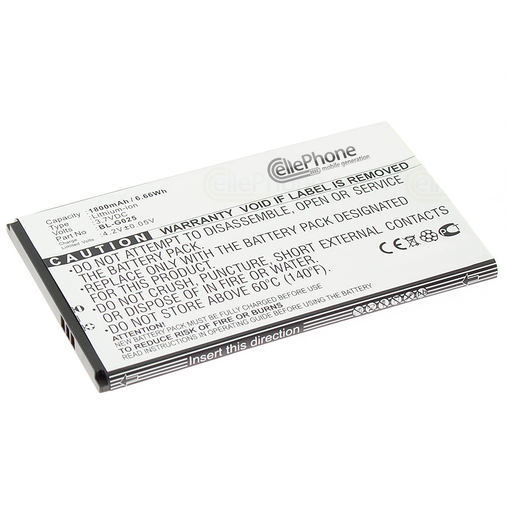 Batterie Li-Ion pour Gionee GN160 GN180 (remplace BL-G025)