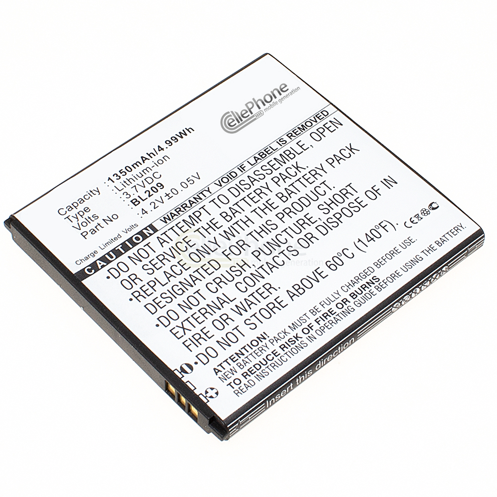 [5192] Akku Li-Ion für Lenovo A378 A398T A516 A706 A760 A820E (ersetzt BL209)