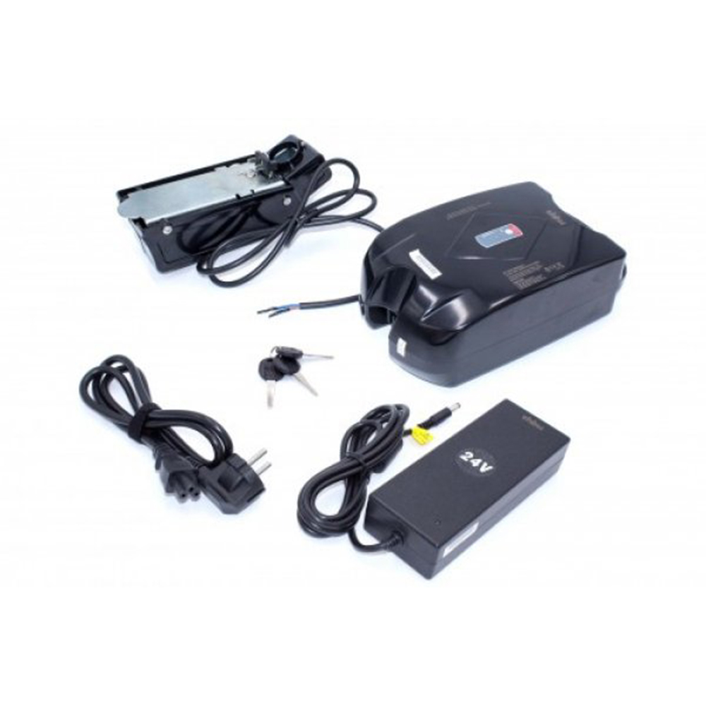 [5288] batteria Li-Ion per E-Bike Frosch (Frog) incl. Halterung & caricabatterie 24V - 9000 mAh