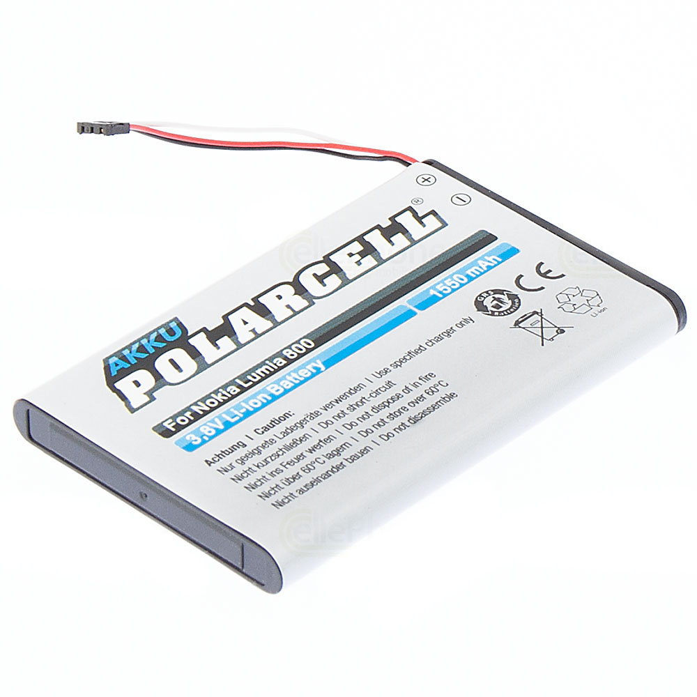 [5358] PolarCell Batterie Li-Ion pour Nokia N9-00 / Lumia 800 (remplace BV-5JW)