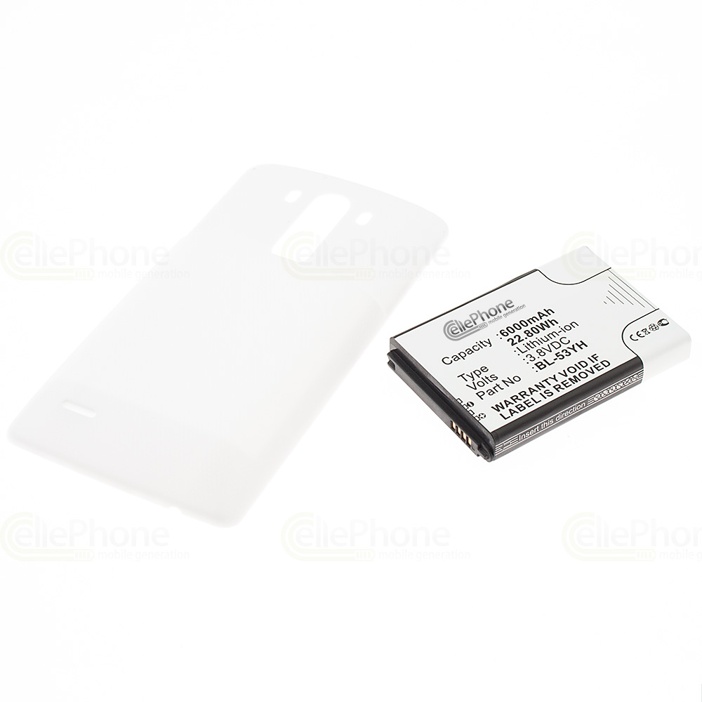 [5403] Batería Li-Ion para LG G3 - white (reemplazado BL-53YH) - 6000 mAh (FAT)