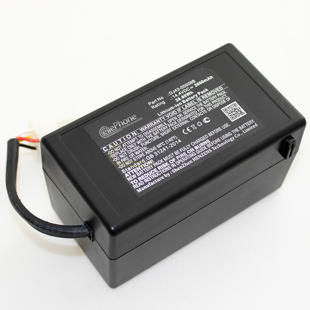 Batería Li-Ion para Samsung Navibot Pop-Out SR8940 SR8950 SR8980 VCR8940 VCR8980 (reemplazado DJ43-00006B) - 2000mAh / 14,4V