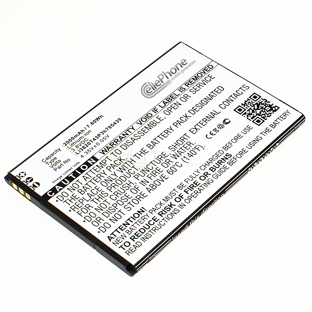 Battery Li-Ion for ZTE Blade L3 (replaced Li3820T43P3h785439)