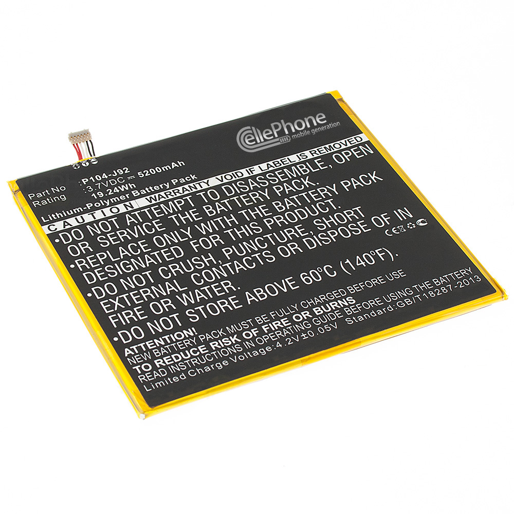 [5489] Accu Li-Polymer voor Blu Life View TAB (vervangt P104-J92)