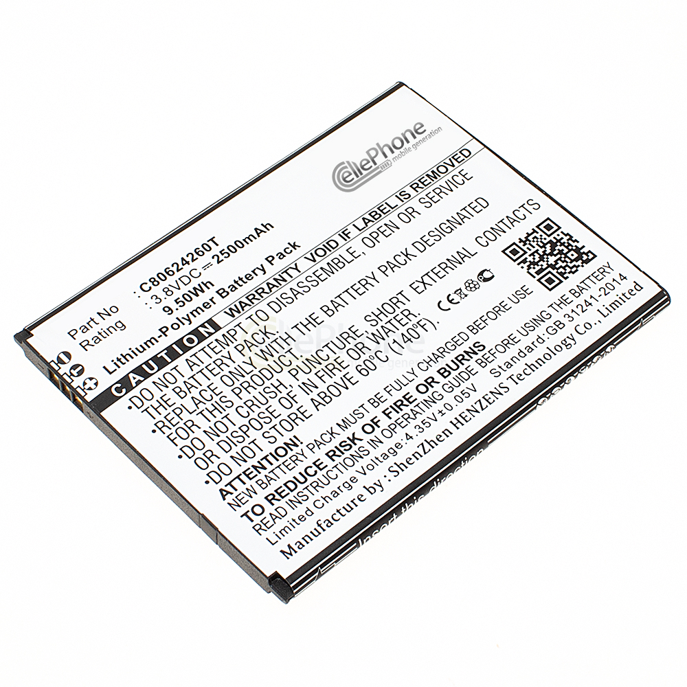Batterie Li-Polymer pour Blu Studio X Plus (remplace C80624260T)