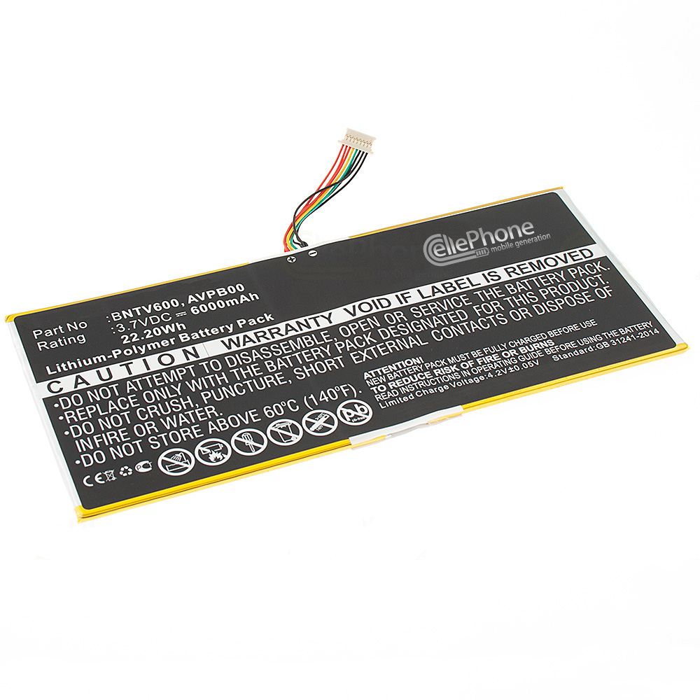 [5549] Batterie Li-Polymer pour Barnes & Noble Nook HD+ Plus (remplace BNTV600)