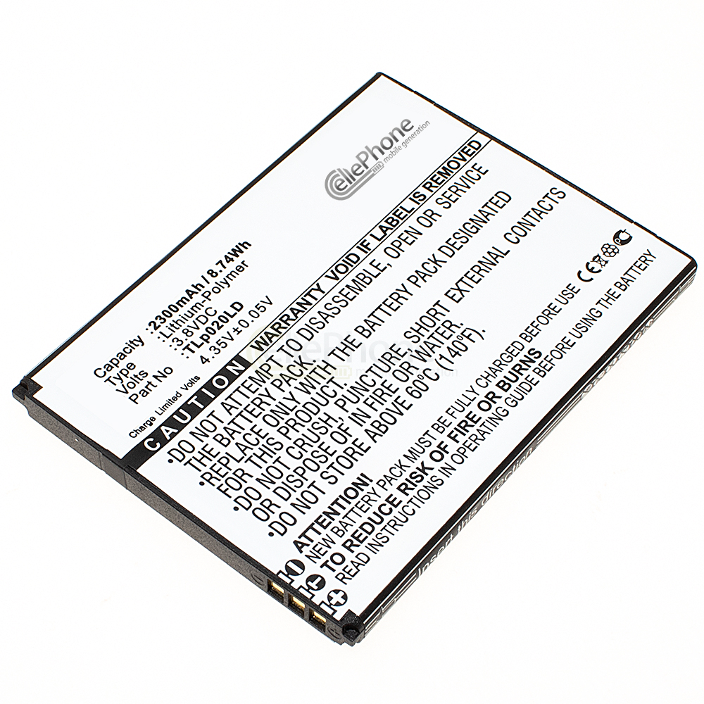 [5612] Battery Li-Polymer for TCL P307L P308L P318L P586L P589L P606L (replaced TLp020LD)