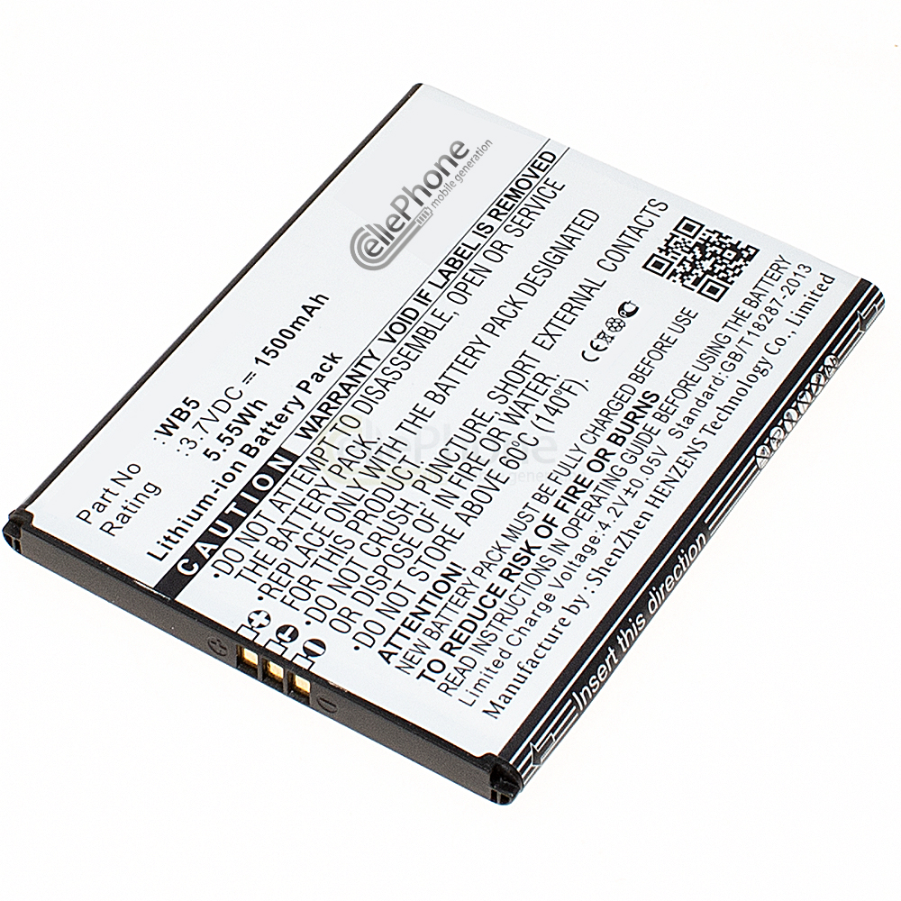 [5652] Accu Li-Ion voor INQ Cloud Touch (vervangt WB5)