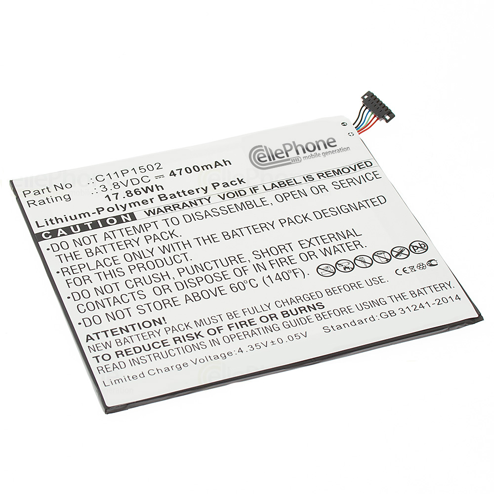 [5670] Batería Li-Polymer para Asus ZenPad 10 (reemplazado C11P1502) - 4700mAh / 3,8V
