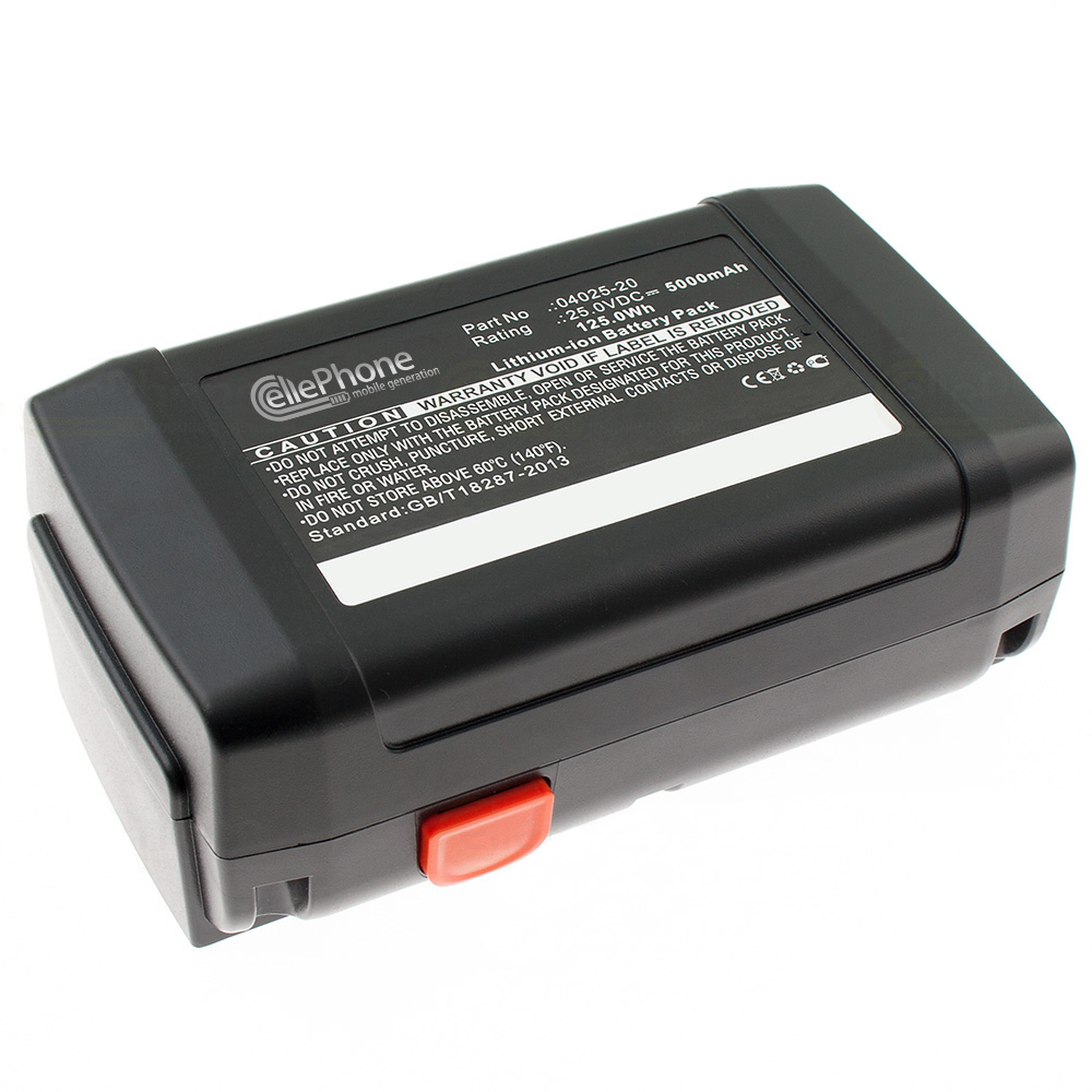 [5714] batteria Li-Ion per Gardena Accu-rasaerba a cilindro 380 Li (sostituisce 04025-20 / 8838) - 5000mAh / 25V