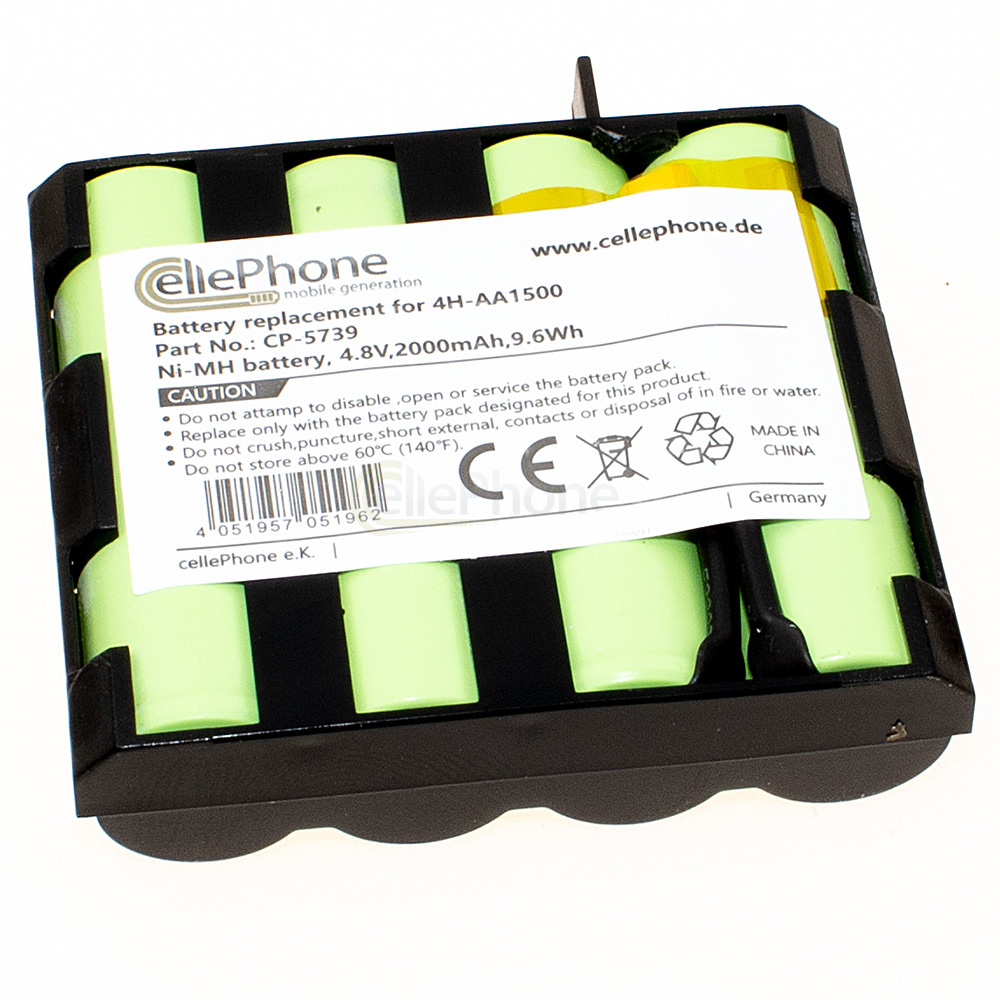 [5739] Batería Ni-MH para Compex Edge US (reemplazado 4H-AA1500 / 941210) - 2000mAh / 4,8V