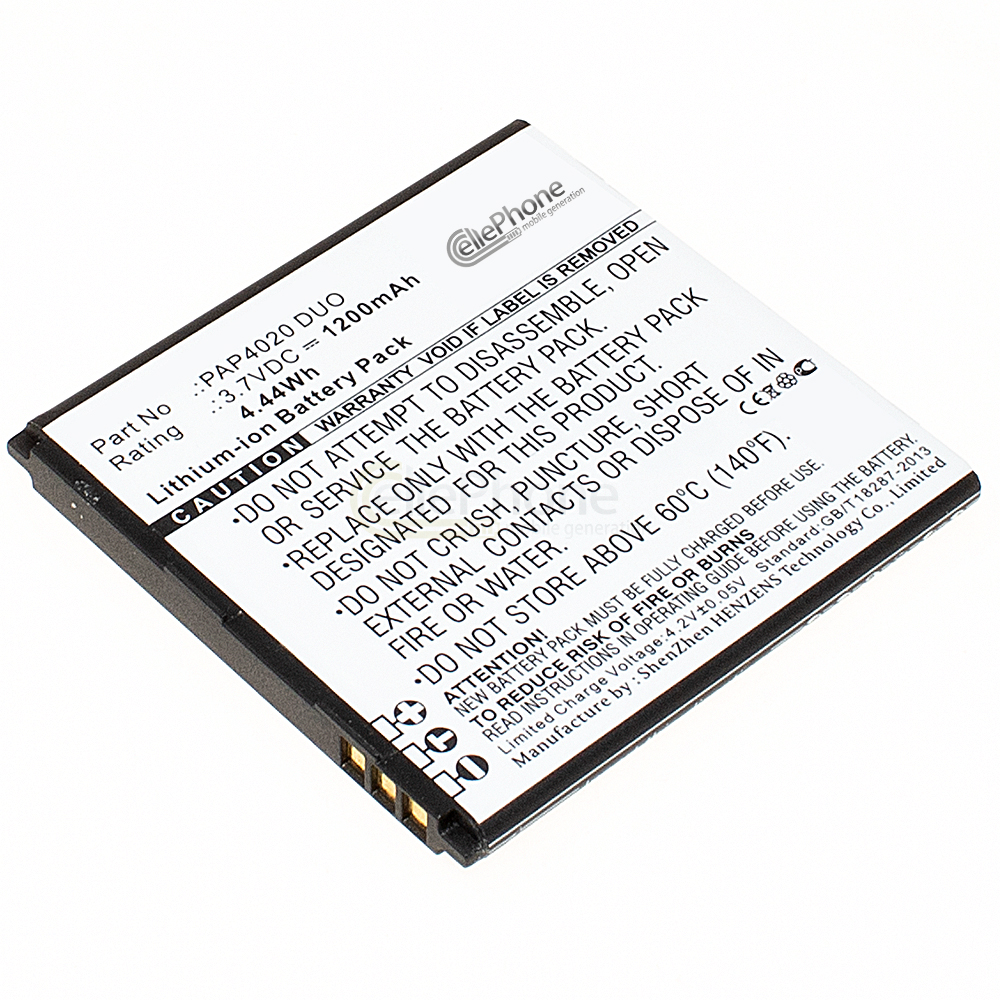 [5796] Accu Li-Ion voor Prestigio MultiPhone 4025 Duo (vervangt PAP4020 DUO)