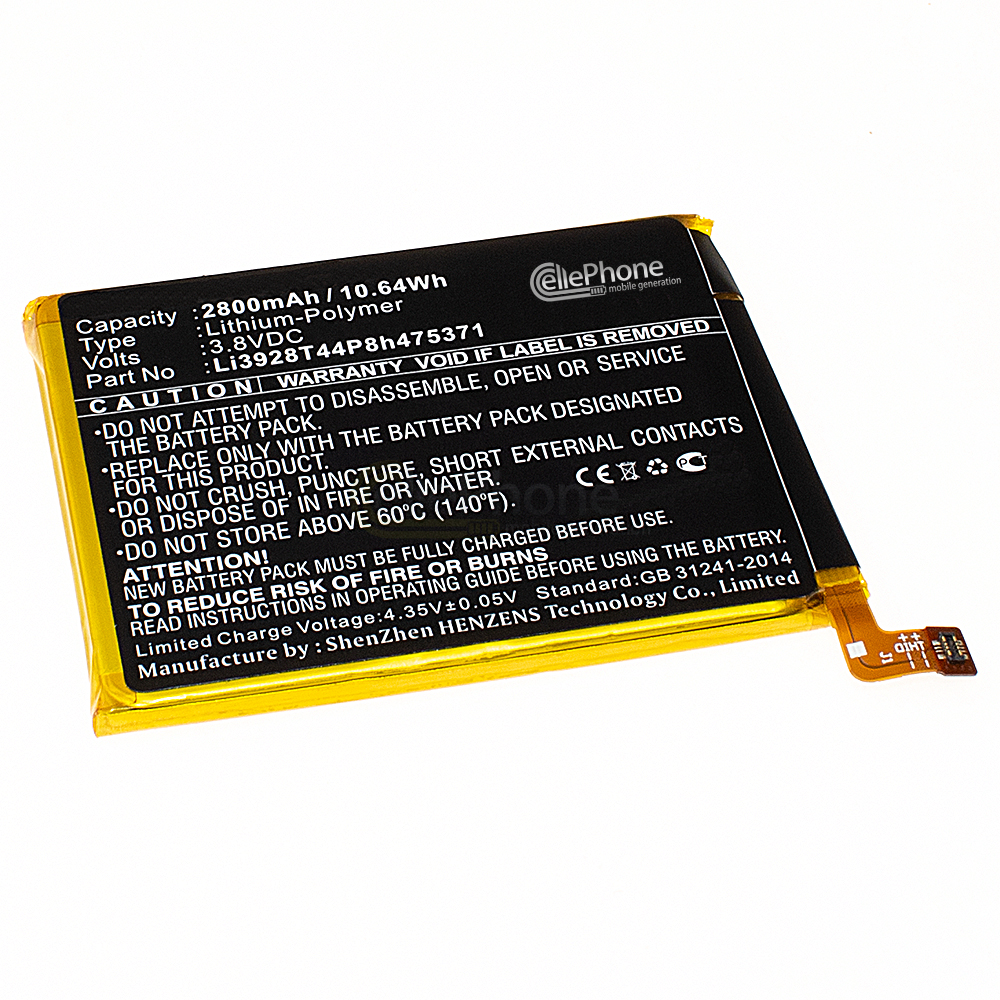 [5857] Batería Li-Polymer para ZTE Blade A1 - Blade V8 Mini (reemplazado Li3928T44P8h475371)
